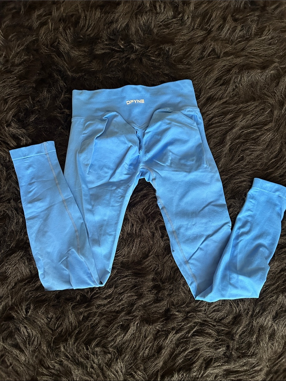 DFYNE High-Rise Blue Active Leggings for Women